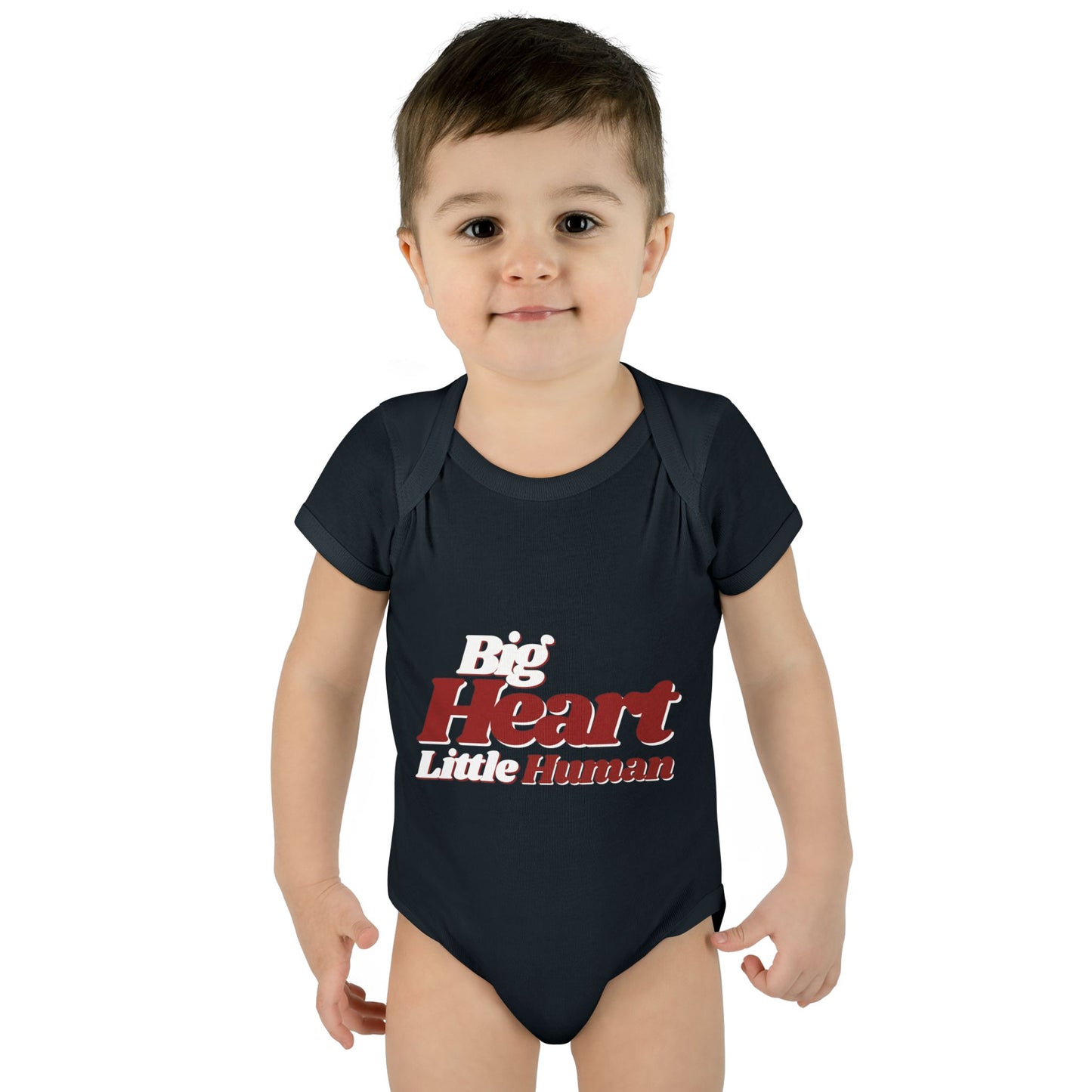 Big Heart, Little Human Cotton Baby Onesie