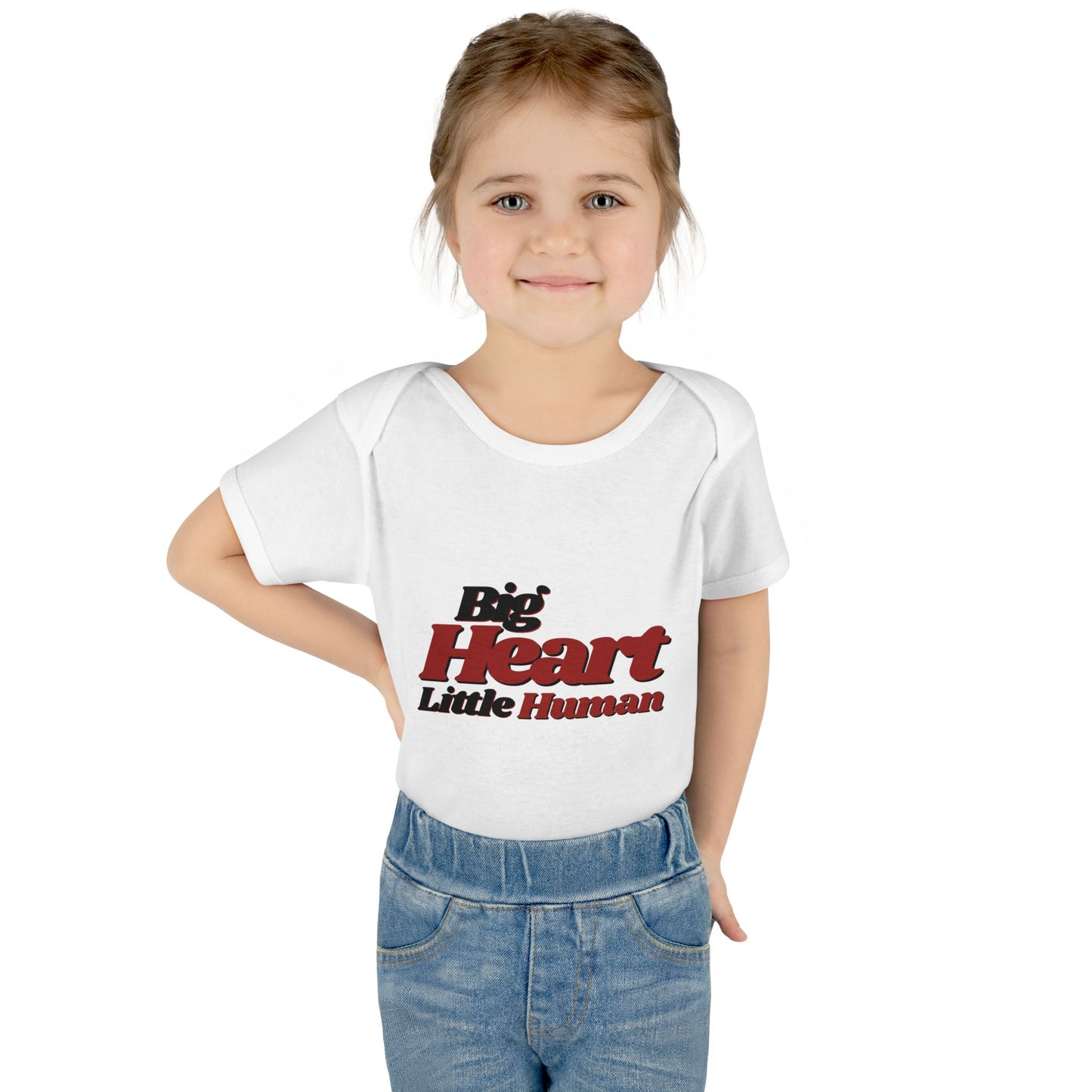 Big Heart, Little Human Cotton Baby Onesie